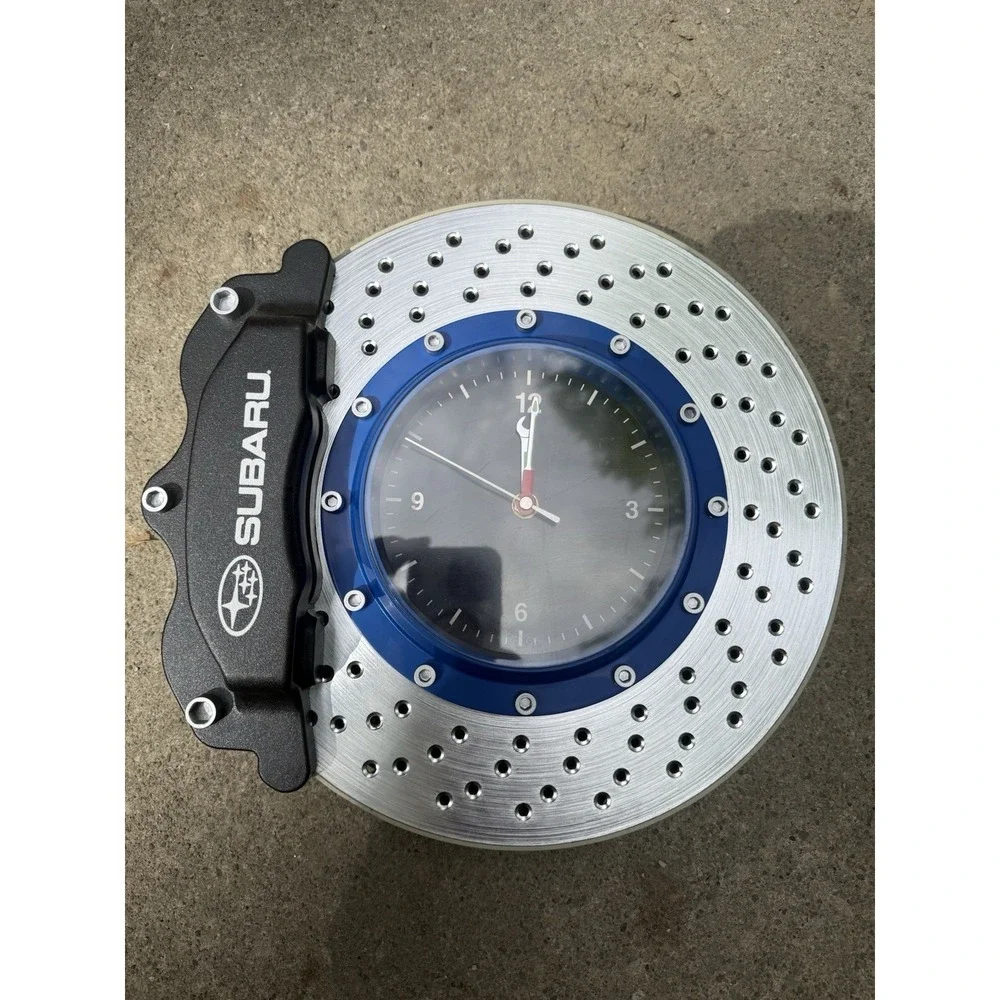 AUTOart Subaru Brake Disc & Caliper Analog Wall Clock Blue Silver Black